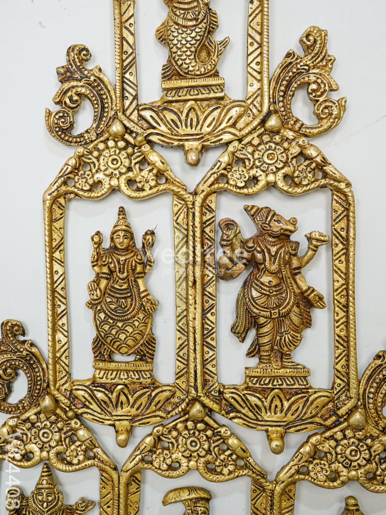 Brass Dasavathar Vertical frame - WL4408