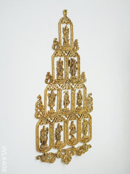 Brass Dasavathar Vertical frame - WL4408