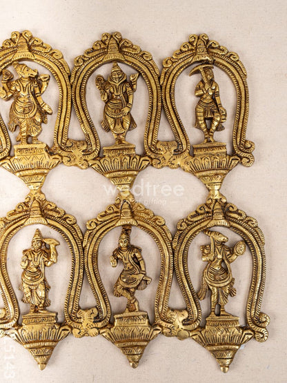Brass Dasavatharam Wall Hanging - 18 inch - WL5143