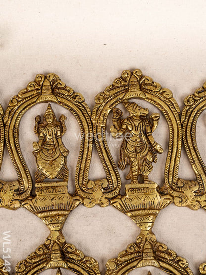Brass Dasavatharam Wall Hanging - 18 inch - WL5143