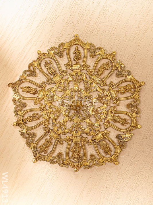 Brass Dasavathram Wall Hanging  - WL4913