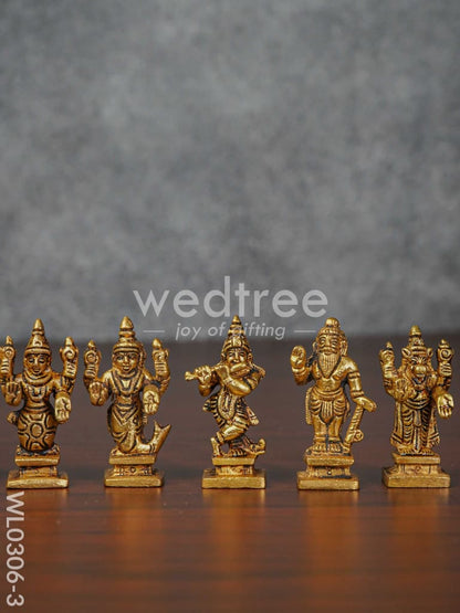 Brass Dashavathar Idols (Brown Antique Finish) - 2.3 inch - WL0306-3