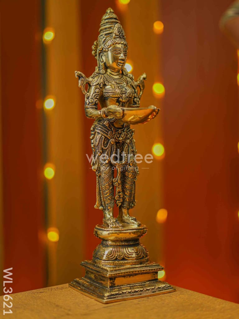 Brass Deep Lakshmi Idol - 18 inch - WL3621