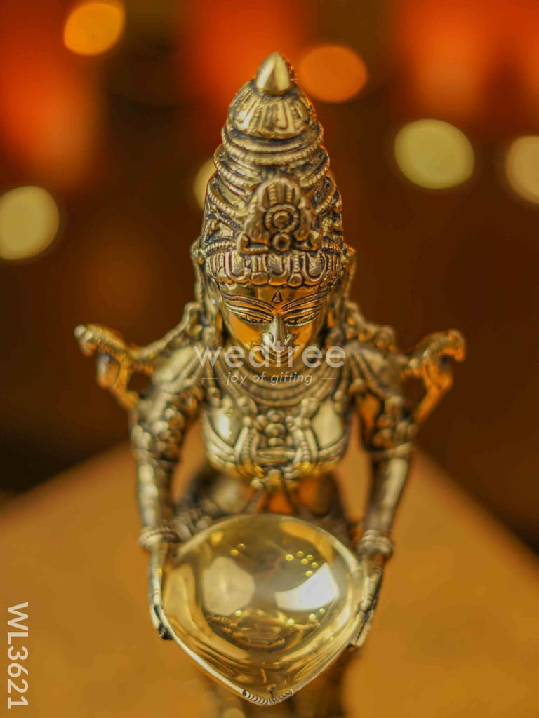 Brass Deep Lakshmi Idol - 18 inch - WL3621