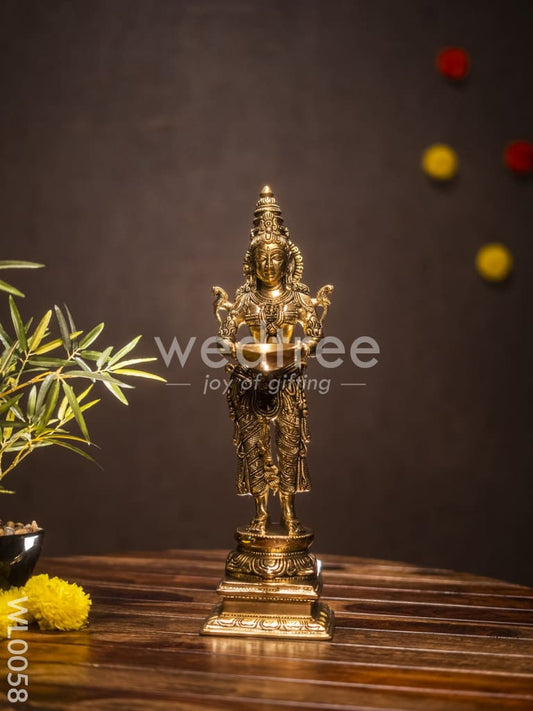 Brass Deep Lakshmi Idol - WL0058