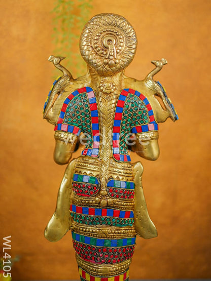 Brass Deep Lakshmi with Stone Work - WL4105