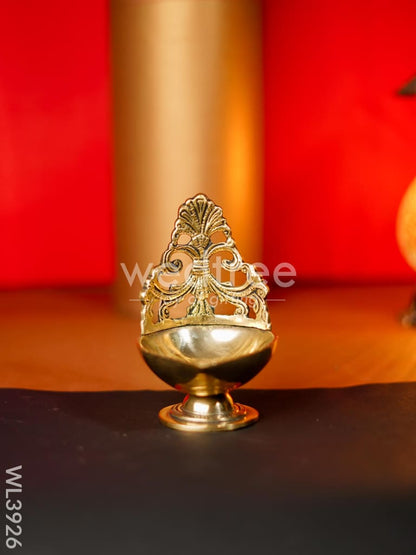 Brass Designer Antique Diya - WL3926