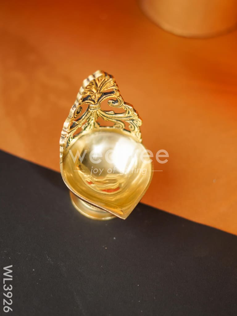 Brass Designer Antique Diya - WL3926