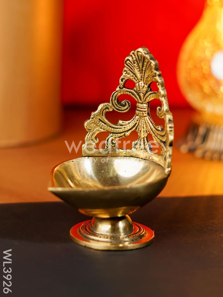 Brass Designer Antique Diya - WL3926