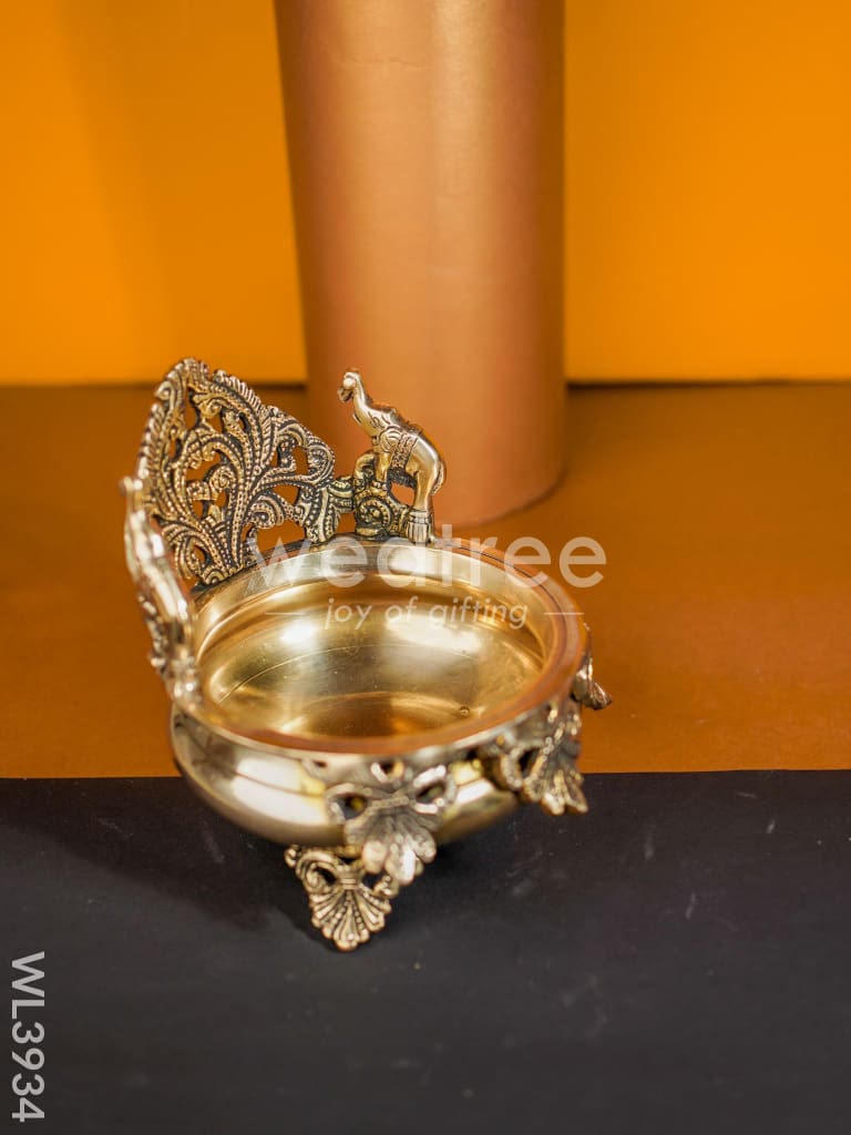 Brass Designer Elephant Urli - WL3934