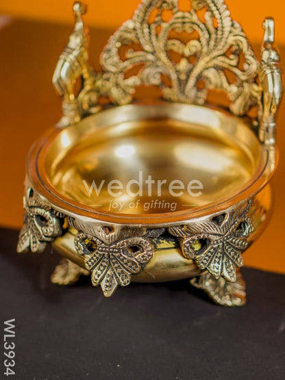 Brass Designer Elephant Urli - WL3934