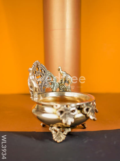 Brass Designer Elephant Urli - WL3934