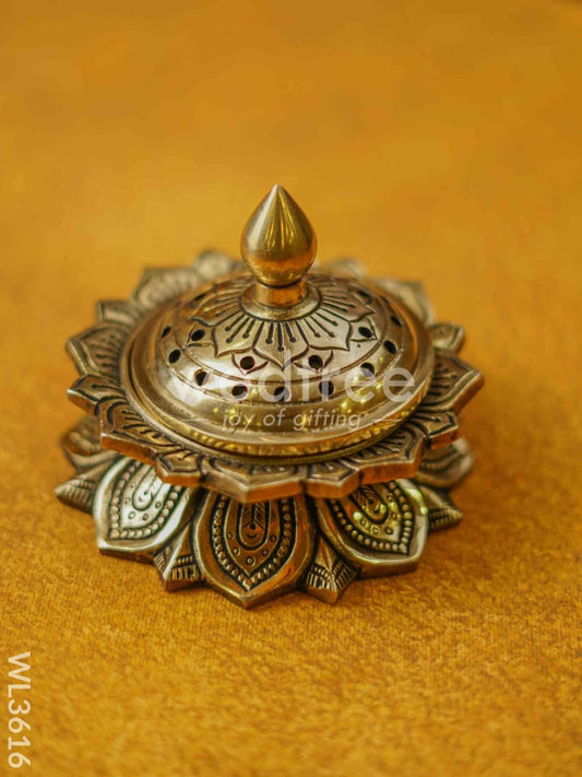 Brass Dhoop Dhani with Lotus Base - WL3616