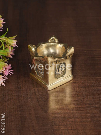 Brass Diya with Tulasi Maadam - WL3099