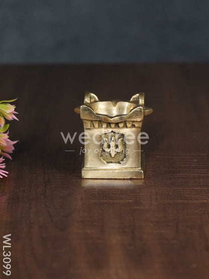 Brass Diya with Tulasi Maadam - WL3099