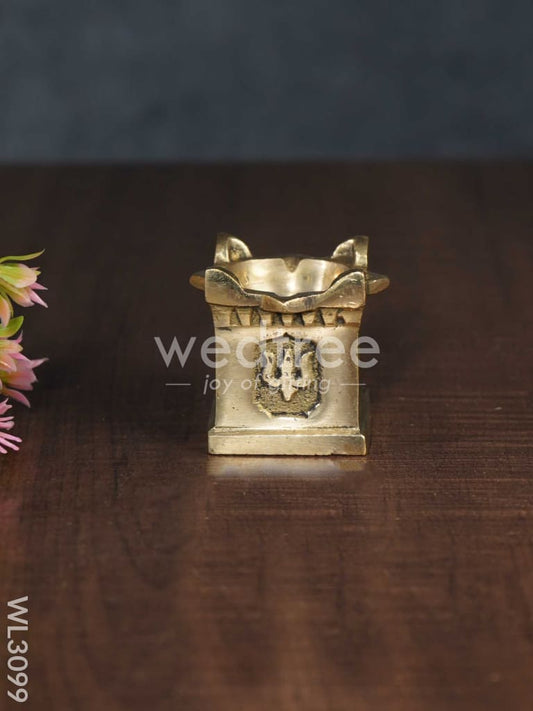 Brass Diya with Tulasi Maadam - WL3099