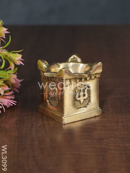 Brass Diya with Tulasi Maadam - WL3099