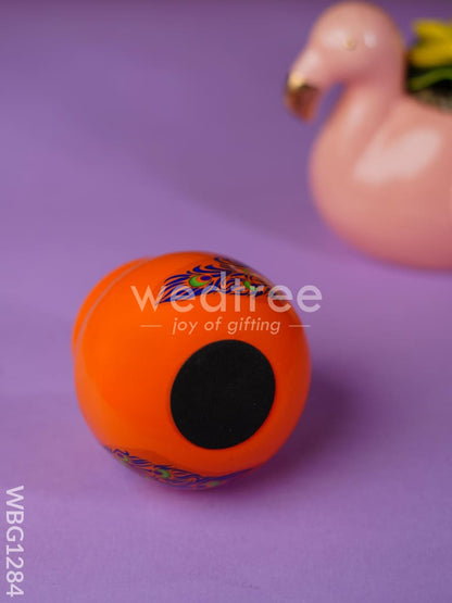 Brass Dry Fruit Jar with Pichwai Prints - WBG1284