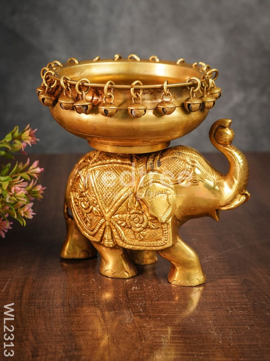 Brass Elephant Urli - WL2313