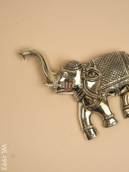 Brass Elephant Wall Hanging - Set of 2  - Antique - WL4993-1