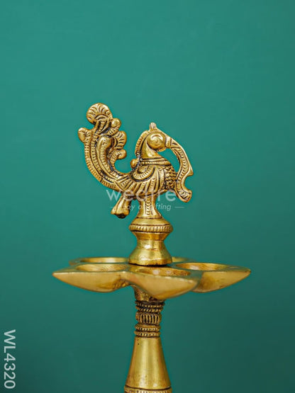 Brass Elephant With Annapakshi Diya - WL4320