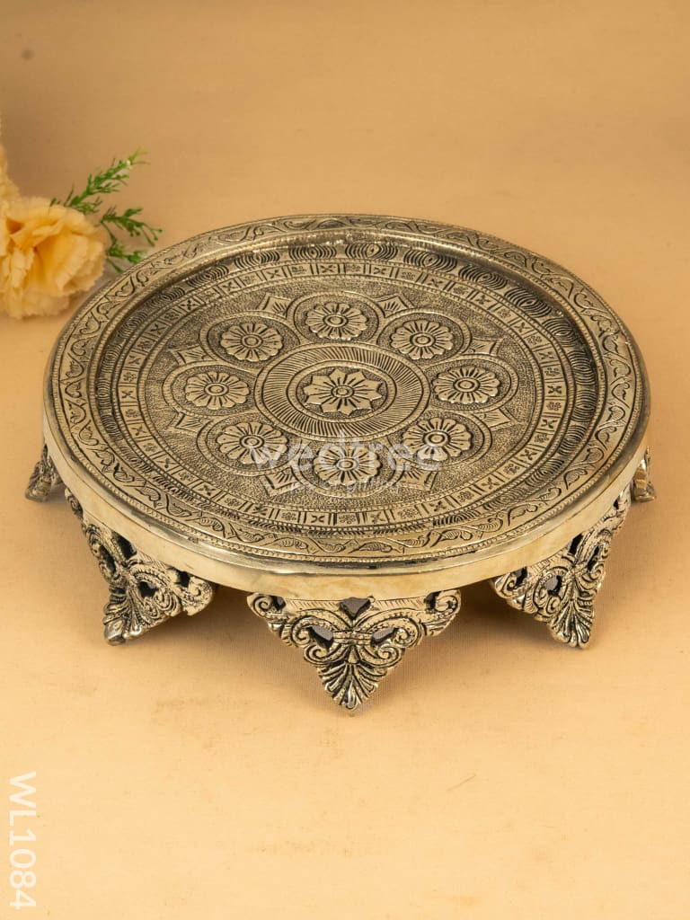 Brass Floral Designed Chowki - WL1084