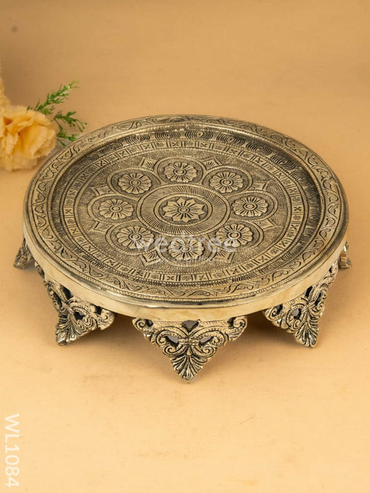 Brass Floral Designed Chowki - WL1084