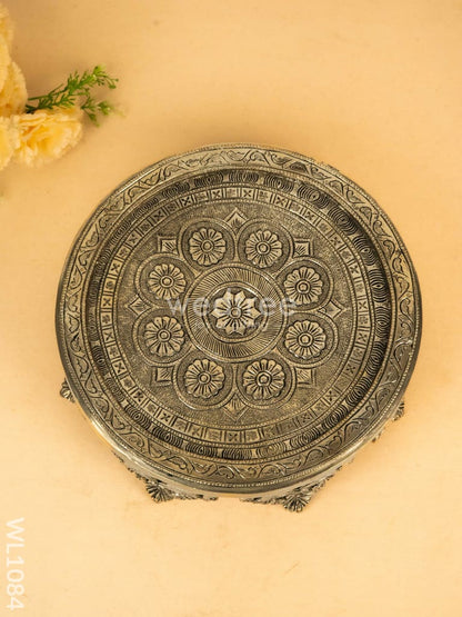 Brass Floral Designed Chowki - WL1084