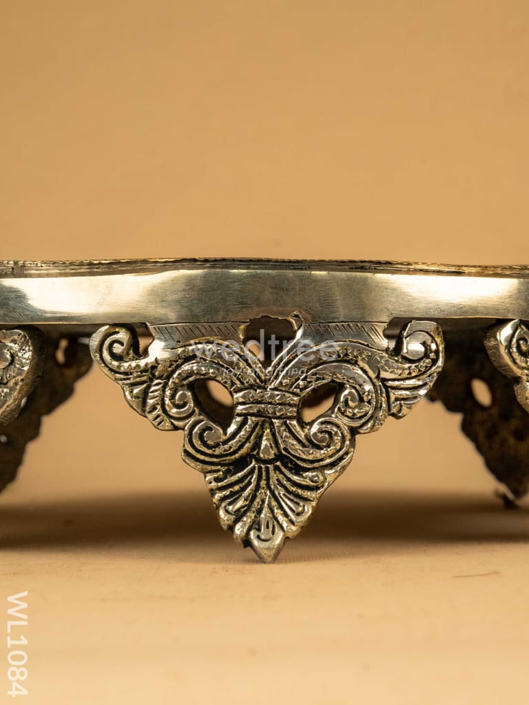 Brass Floral Designed Chowki - WL1084