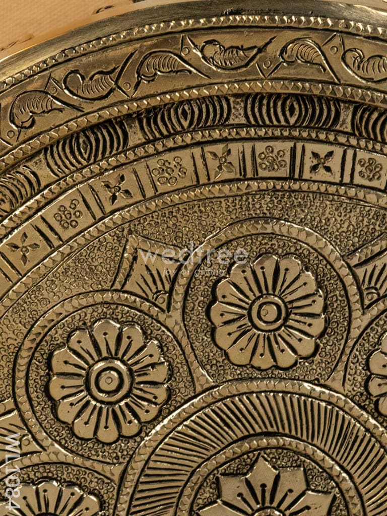 Brass Floral Designed Chowki - WL1084