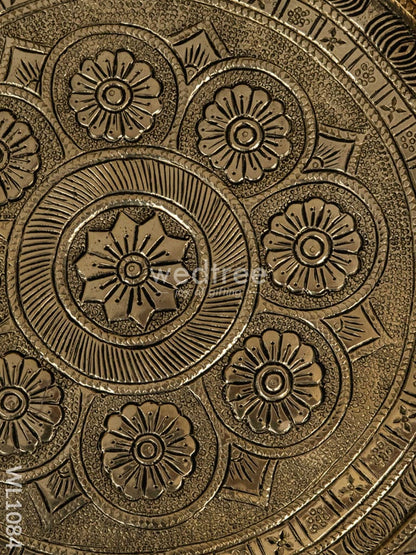 Brass Floral Designed Chowki - WL1084