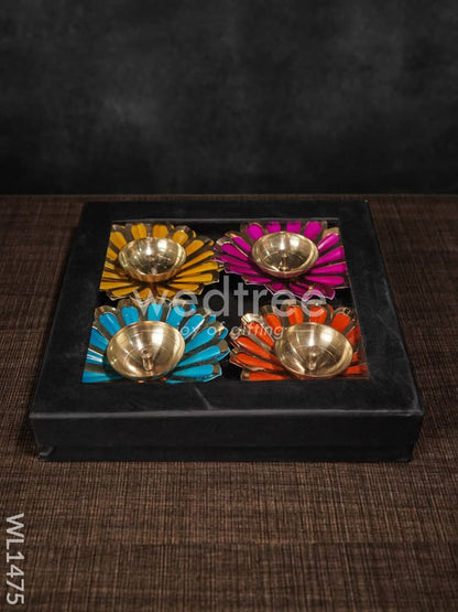 Brass Flower Shaped Diya - WL1475