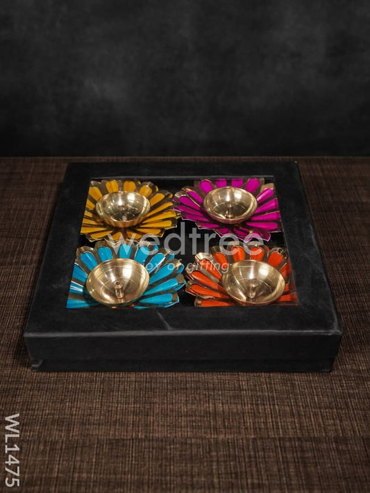 Brass Flower Shaped Diya - WL1475