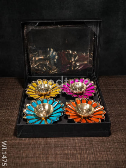 Brass Flower Shaped Diya - WL1475