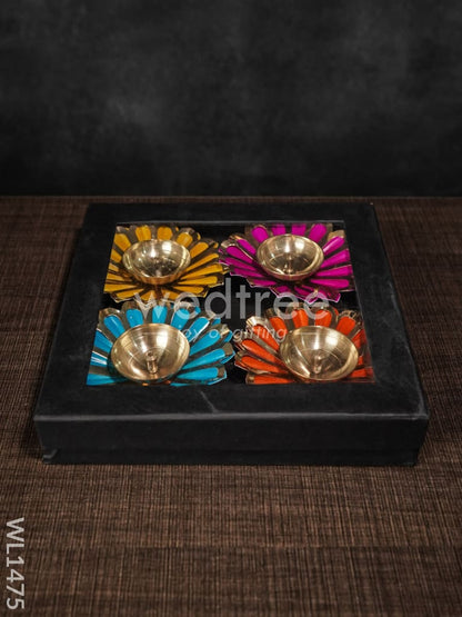 Brass Flower Shaped Diya - WL1475