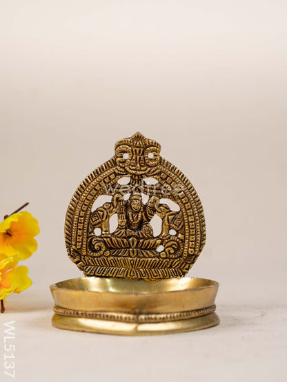 Brass - Gajalakshmi Diya - 5 inch - WL5137