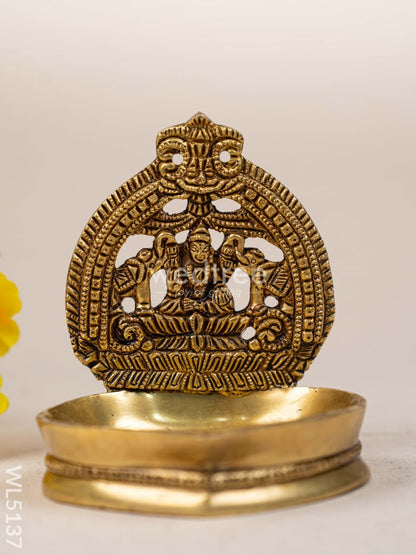 Brass - Gajalakshmi Diya - 5 inch - WL5137