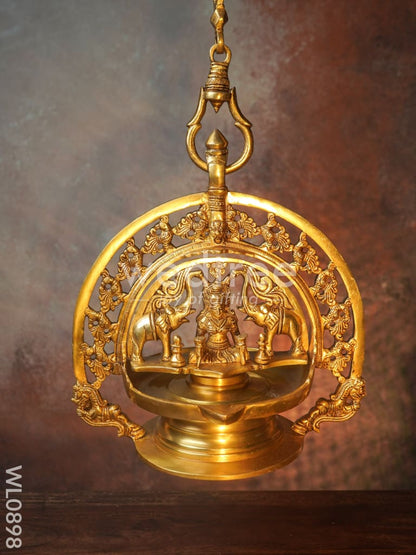 Brass Gajalakshmi Hanging Diya - WL0898