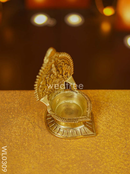 Brass Gajalakshmi Kamakshi Diya - WL0309