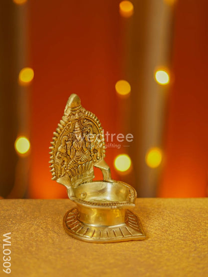 Brass Gajalakshmi Kamakshi Diya - WL0309