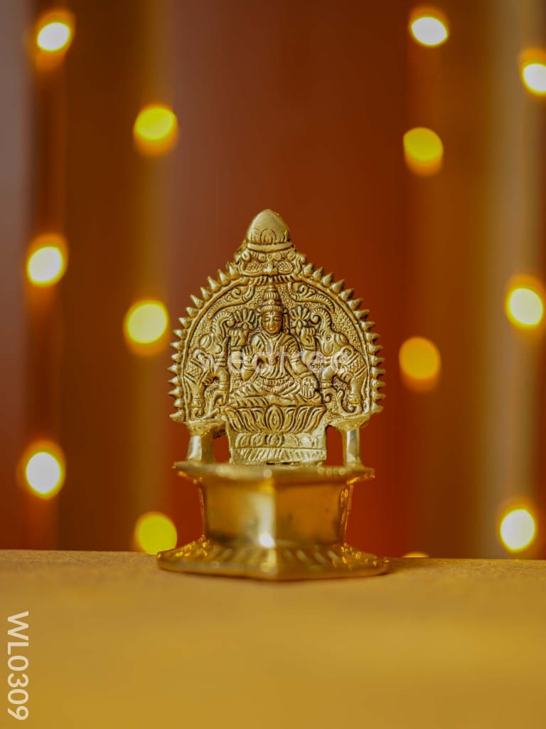 Brass Gajalakshmi Kamakshi Diya - WL0309