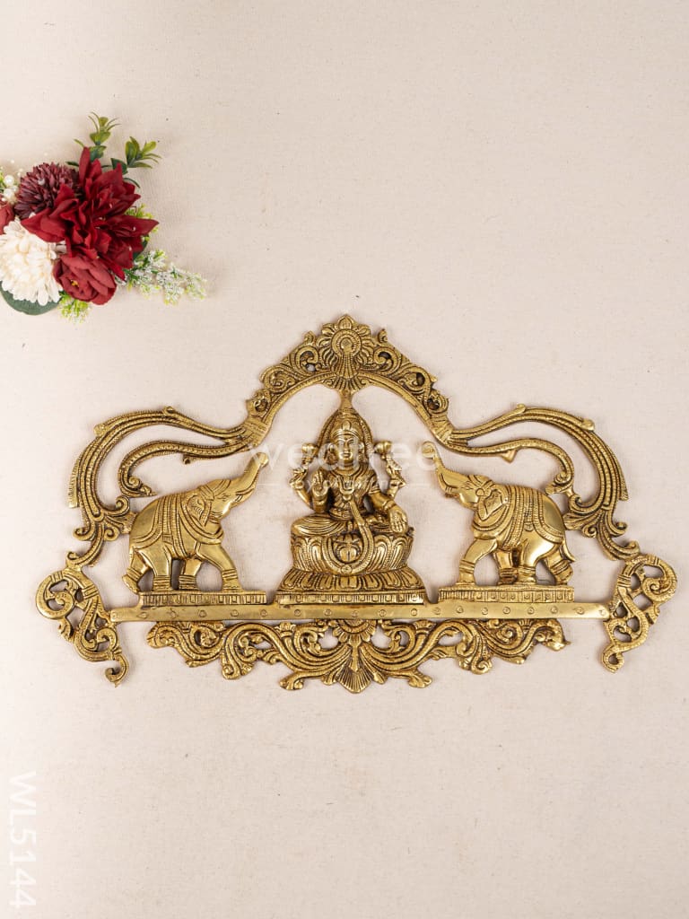 Brass Gajalakshmi with Elephant Wall Hanging - 11 inch - WL5144