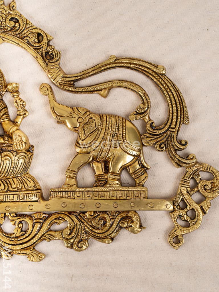 Brass Gajalakshmi with Elephant Wall Hanging - 11 inch - WL5144