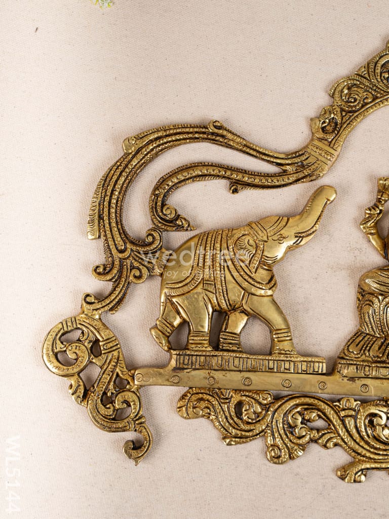 Brass Gajalakshmi with Elephant Wall Hanging - 11 inch - WL5144