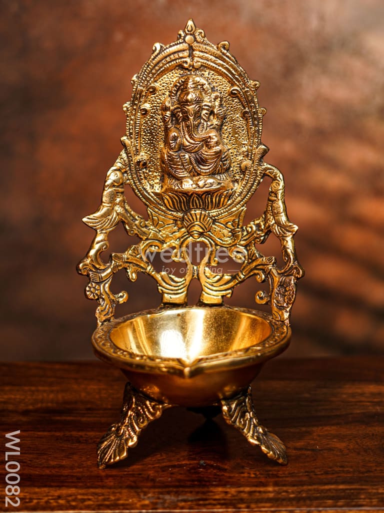 Brass Ganesh Diya - WL0082