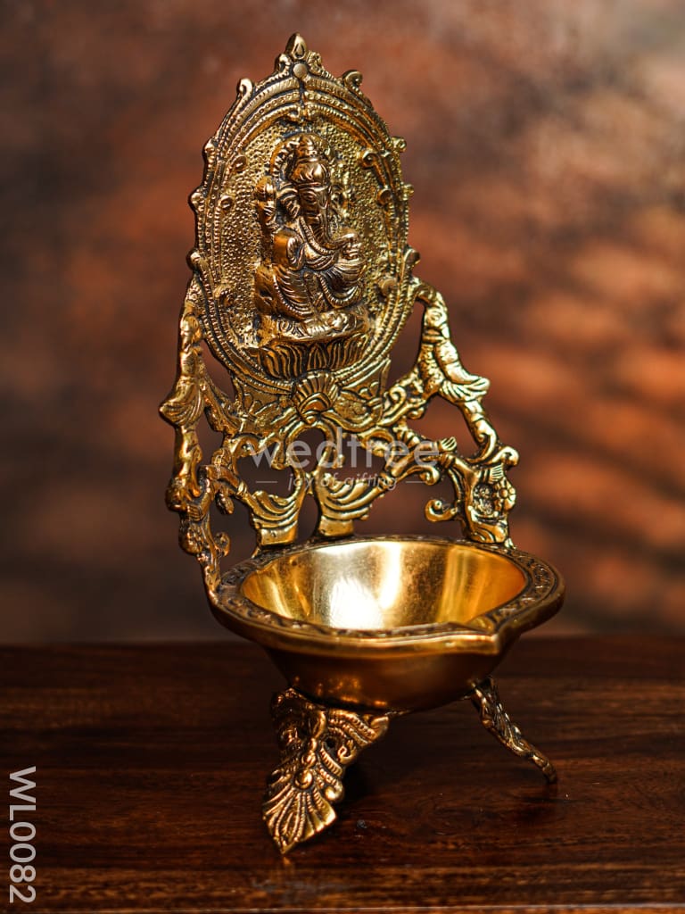 Brass Ganesh Diya - WL0082