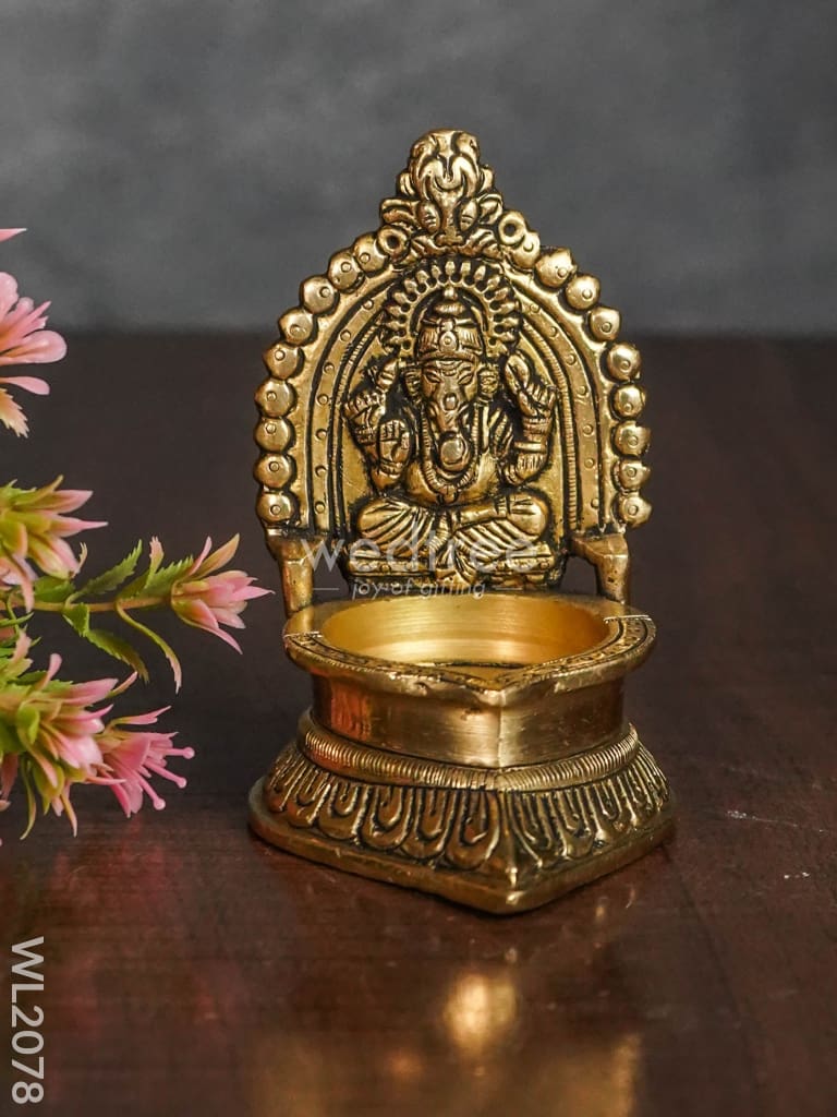 Brass Ganesh Diya - WL2078