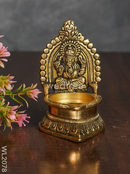Brass Ganesh Diya - WL2078