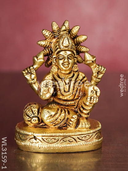 Brass Ganesh Lakshmi Idol - Set of 2 - WL3159-1