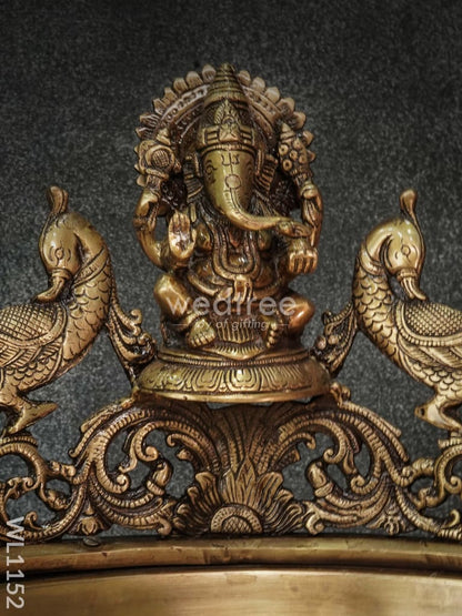 Brass Ganesh Urli with Ashtalakshmi - WL1152